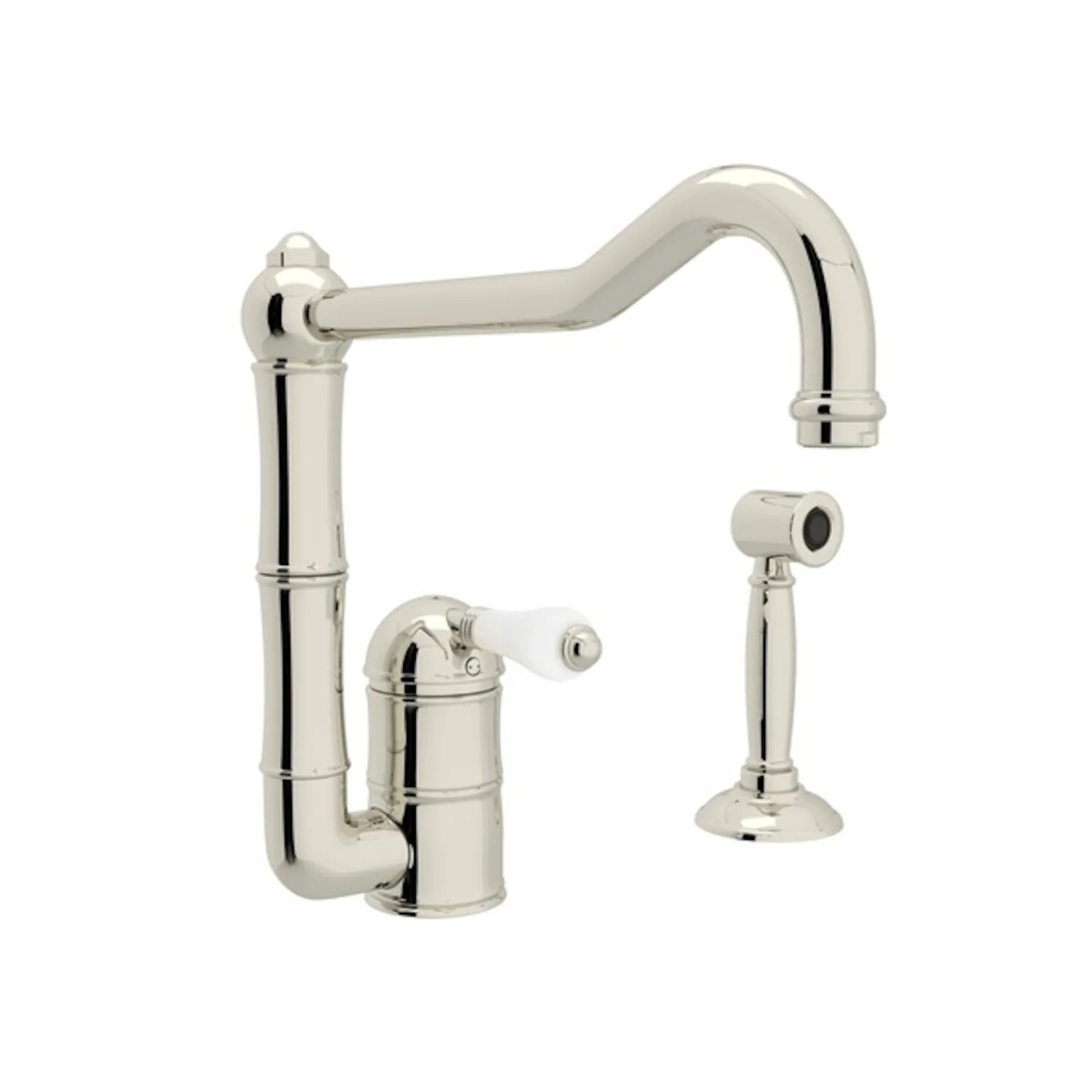 ACQUI® EXTENDED SPOUT KITCHEN FAUCET WITH SIDE SPRAY (PORCELAIN LEVER) - Image 3