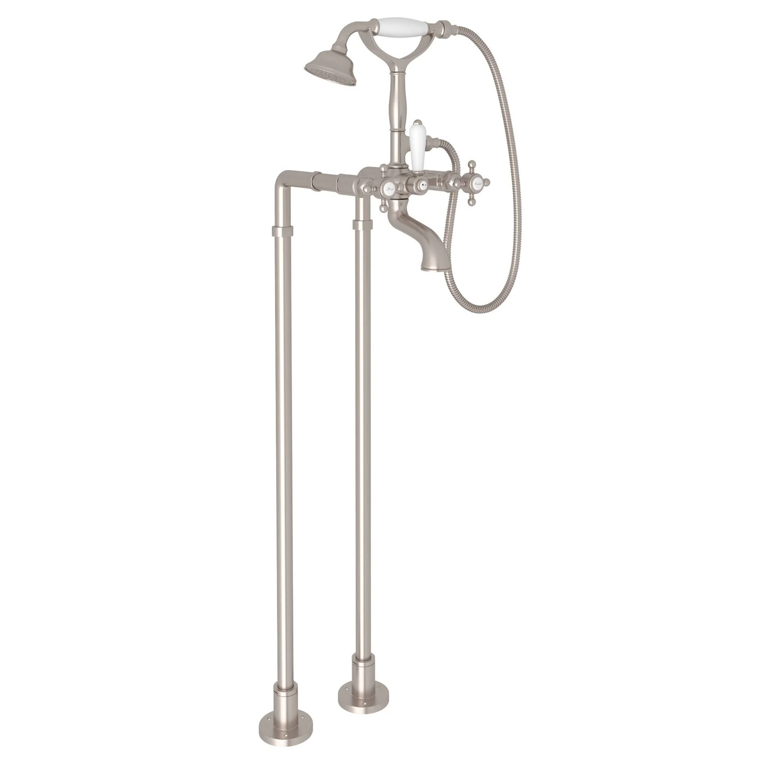 ACQUI FLOOR MOUNT TUB FILLER (CROSS HANDLE) - Image 3