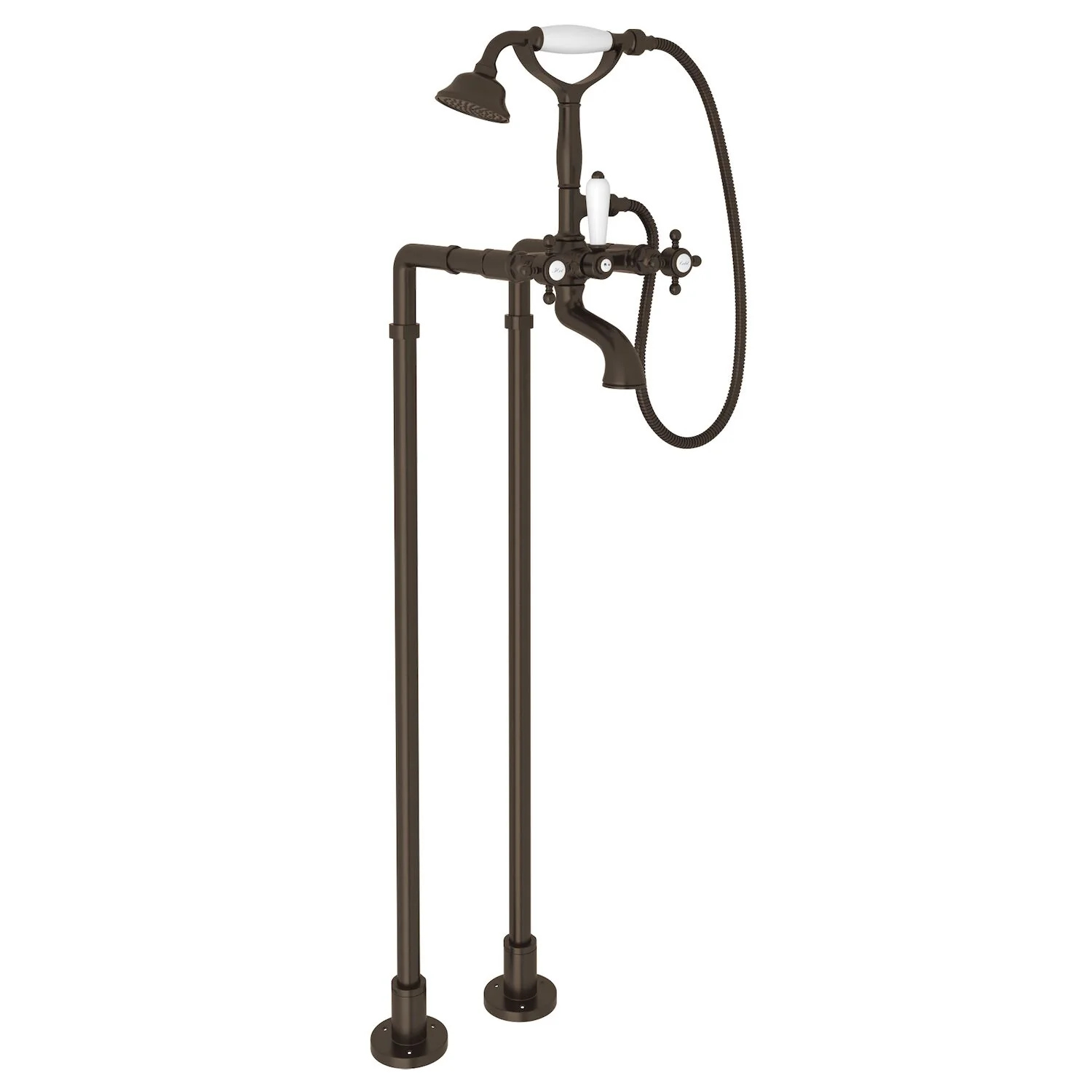 ACQUI FLOOR MOUNT TUB FILLER (CROSS HANDLE) - Image 4