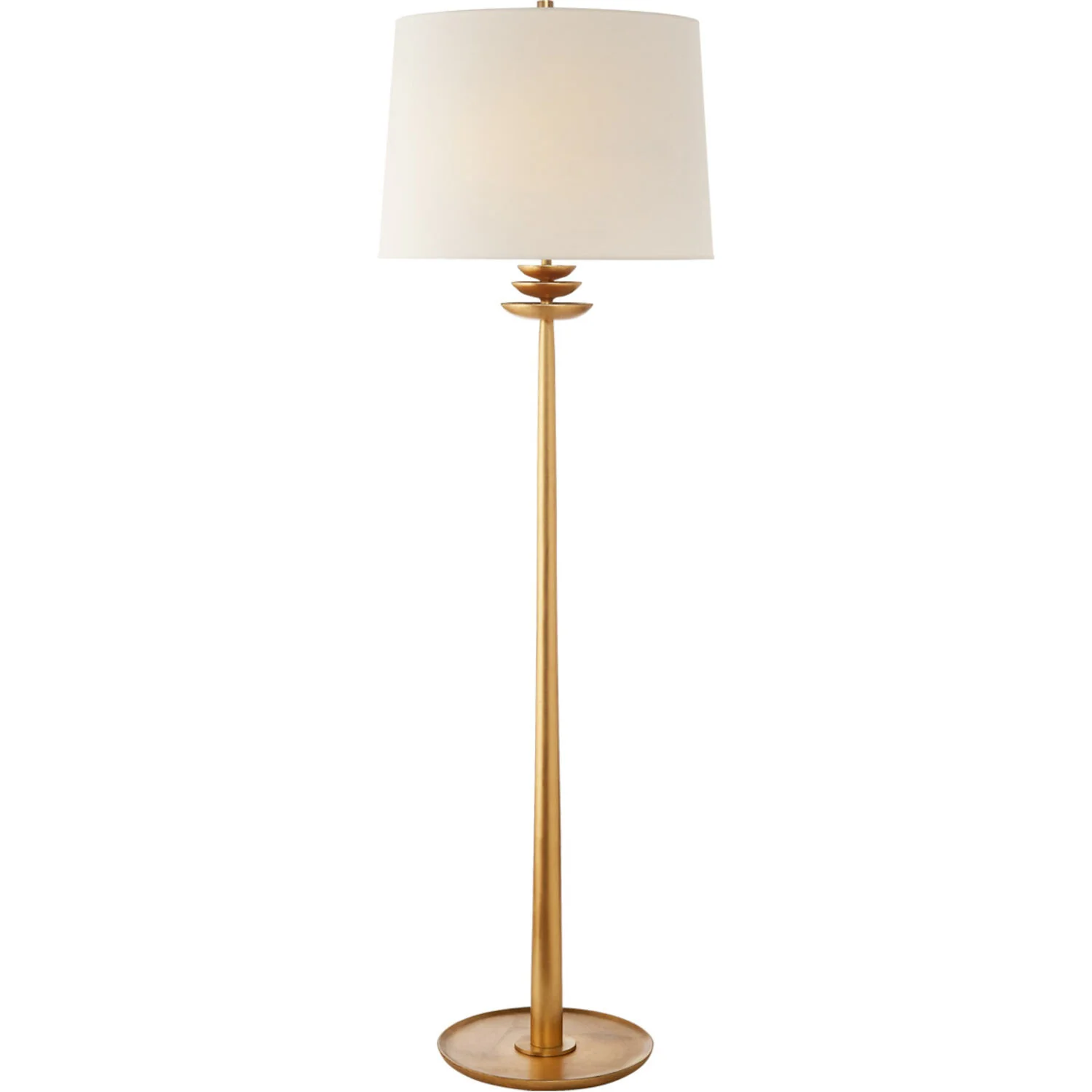 AERIN BEAUMONT 2-LIGHT 63-INCH FLOOR LAMP WITH LINEN SHADE - Image 2