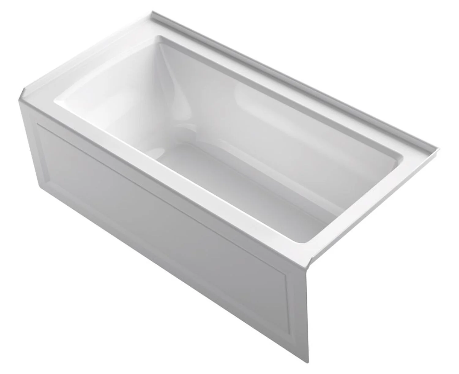 ARCHER® 60 X 30 INCHES ALCOVE BATHTUB WITH INTEGRAL APRON AND INTEGRAL FLANGE, RIGHT-HAND DRAIN