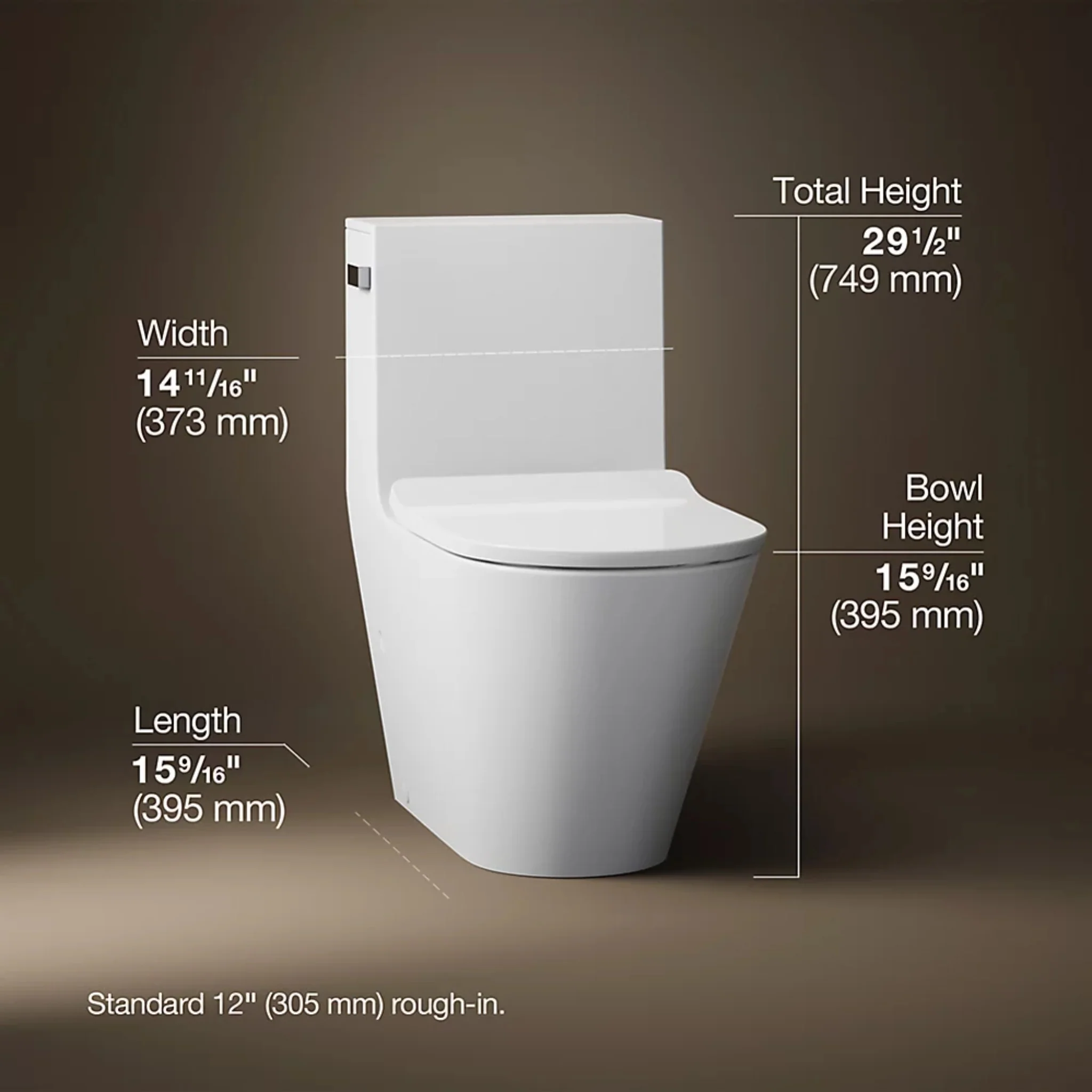 BRAZN ONE-PIECE ELONGATED TOILET WITH SKIRTED TRAPWAY AND DUAL-FLUSH - Image 8