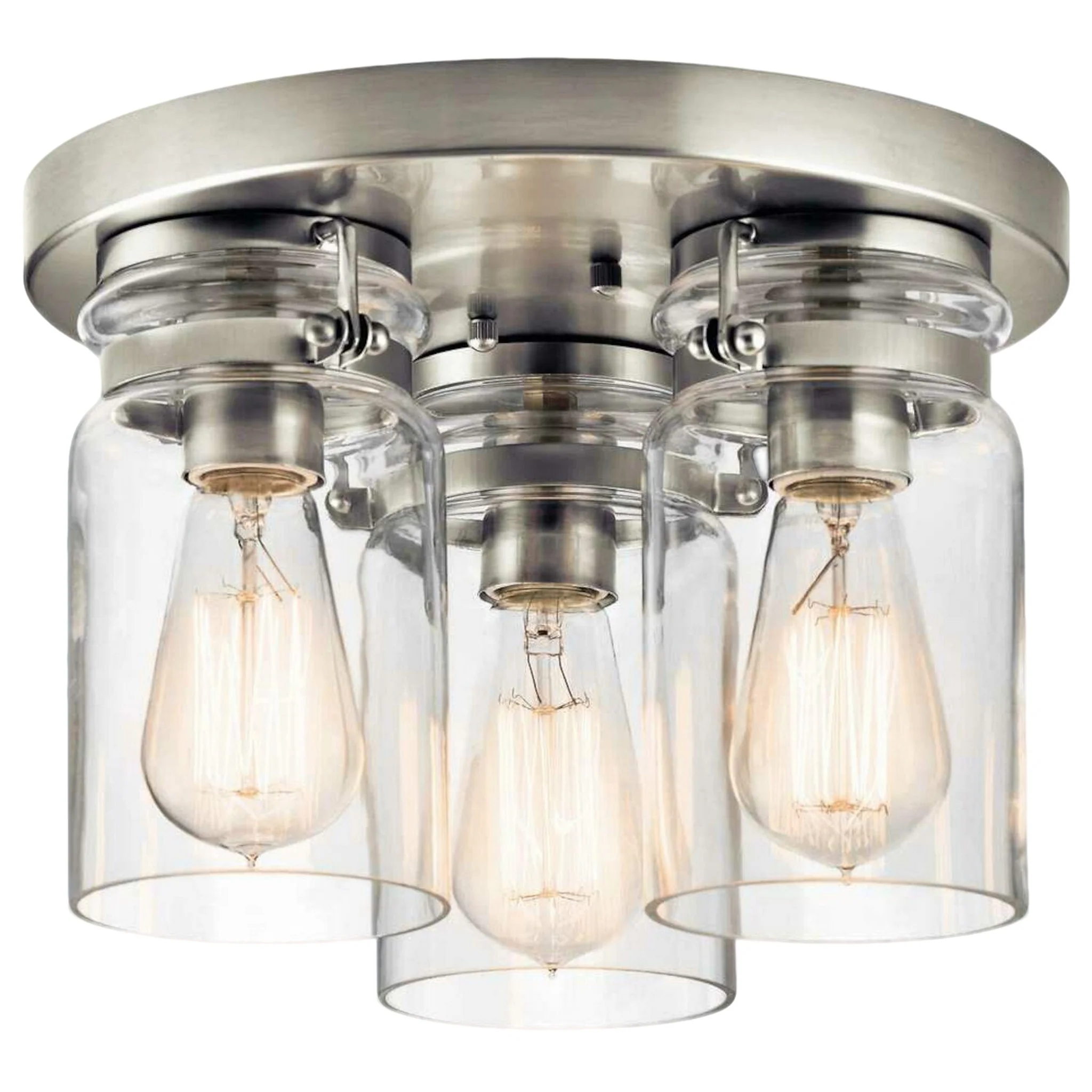 BRINLEY 3-LIGHT FLUSH MOUNT CEILING LIGHT
