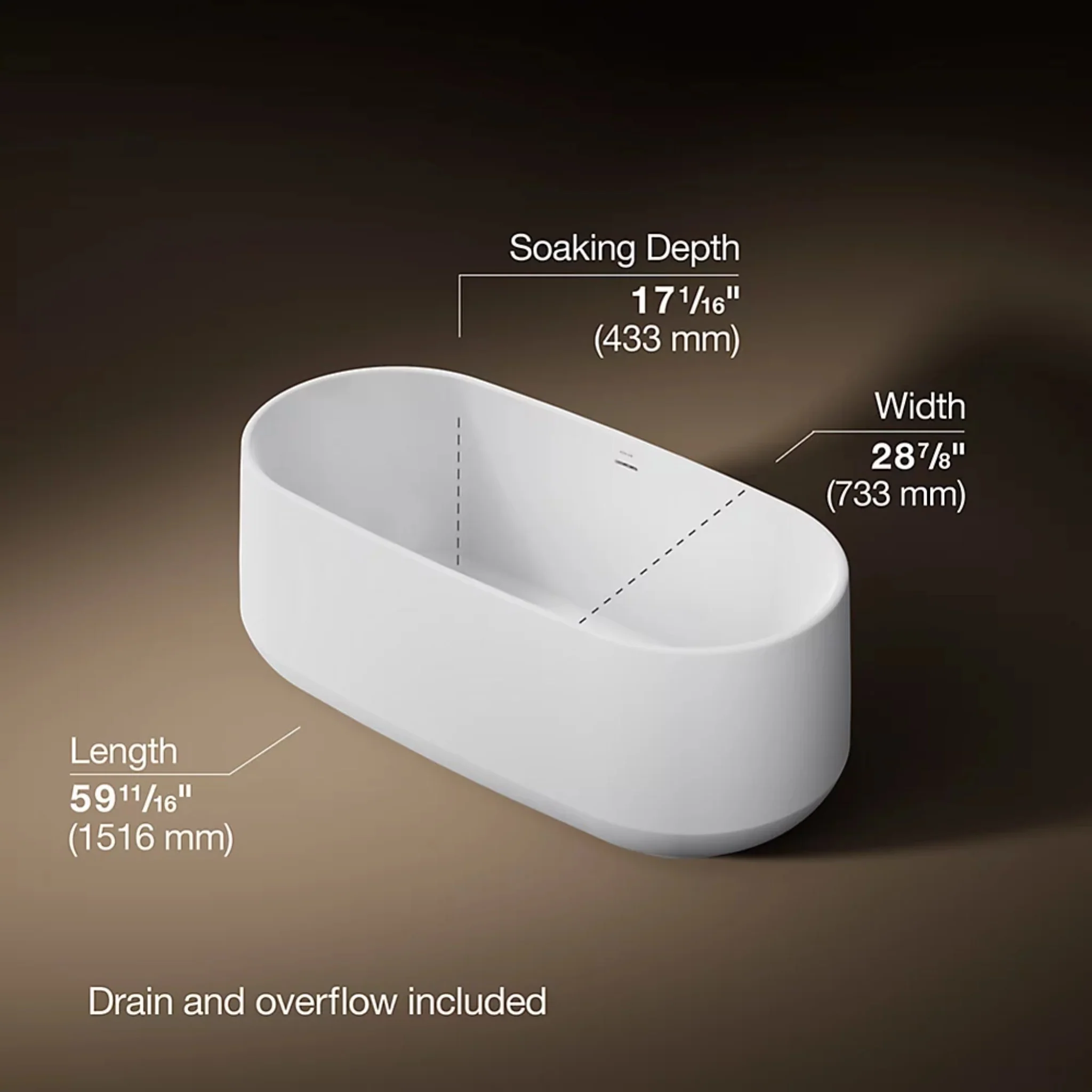 CERIC 60 X 29 INCHES FREESTANDING BATHTUB - Image 11