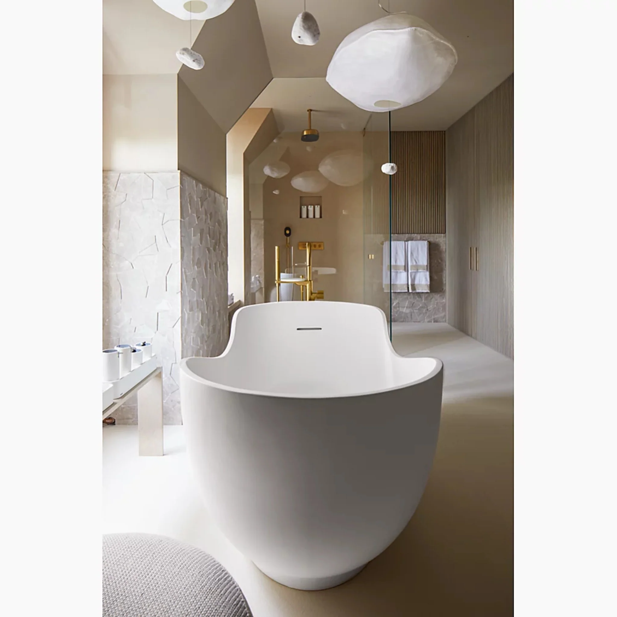 COMPONENTS FLOOR MOUNT BATH FILLER TRIM WITH LEVER HANDLES AND HANDSHOWER - Image 24
