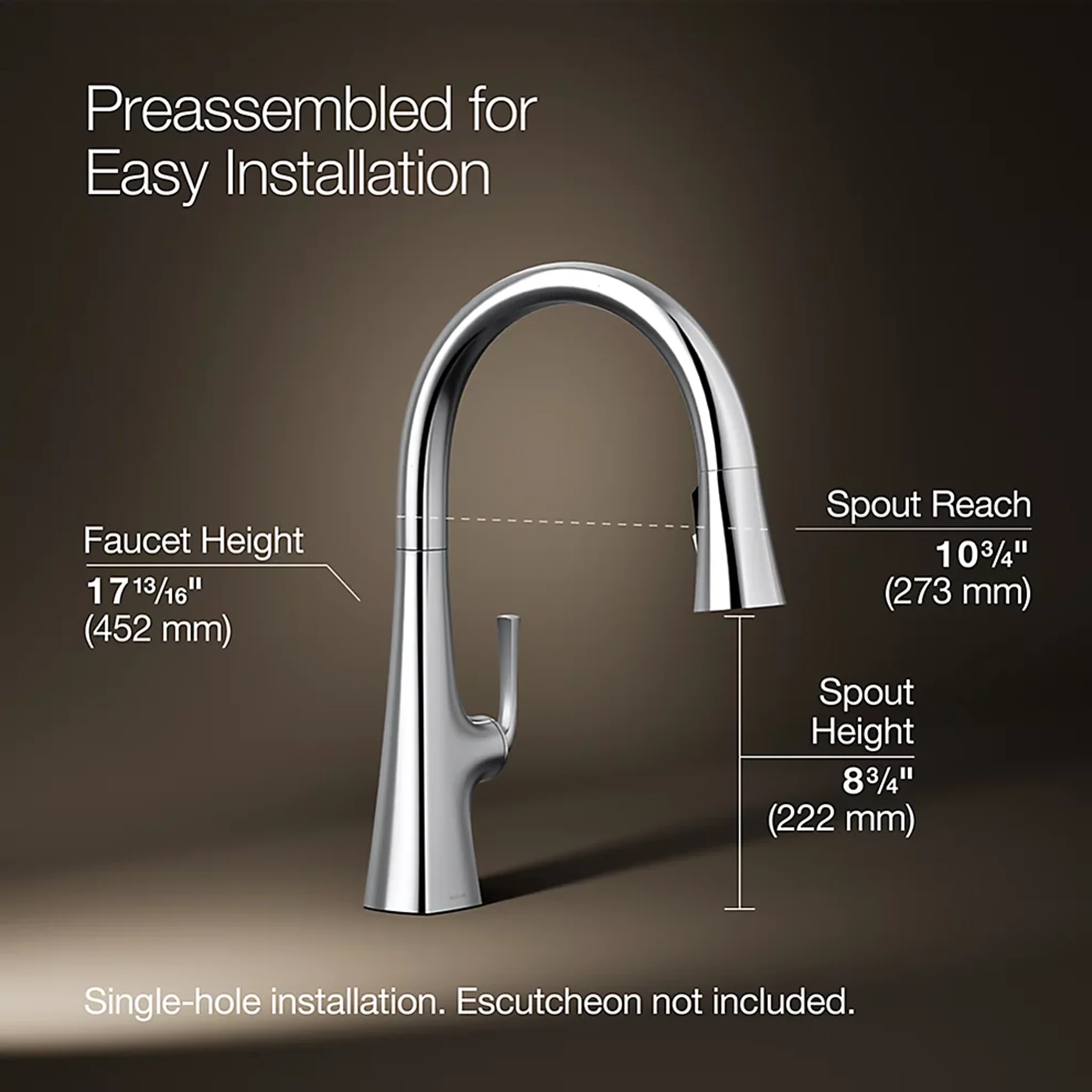 GRAZE® PULL-DOWN KITCHEN SINK FAUCET WITH THREE-FUNCTION SPRAYHEAD - Image 6