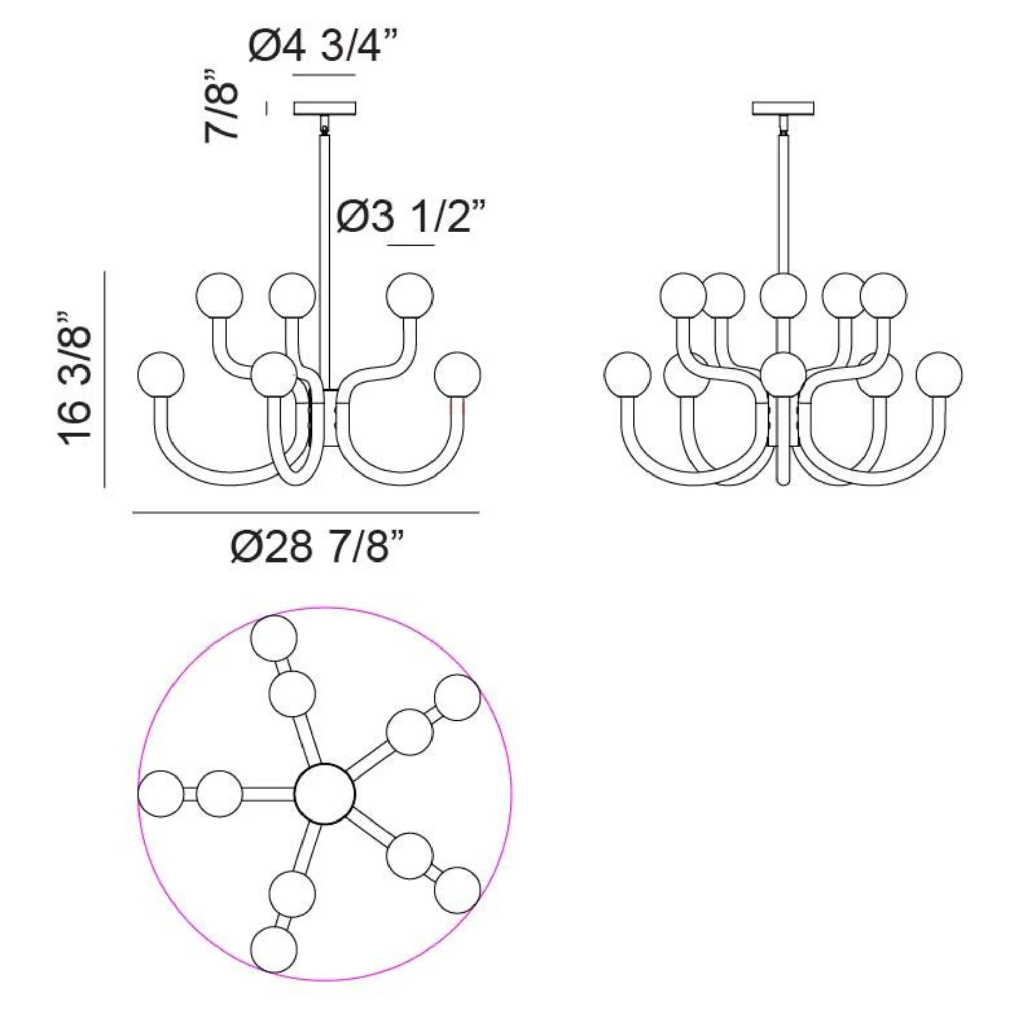 JOELLE LED CHANDELIER (MULTIPLE SIZES) - Image 14
