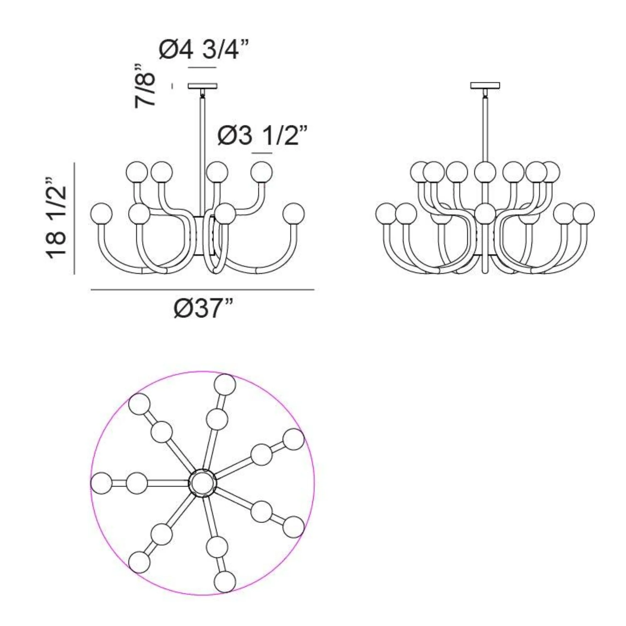 JOELLE LED CHANDELIER (MULTIPLE SIZES) - Image 15