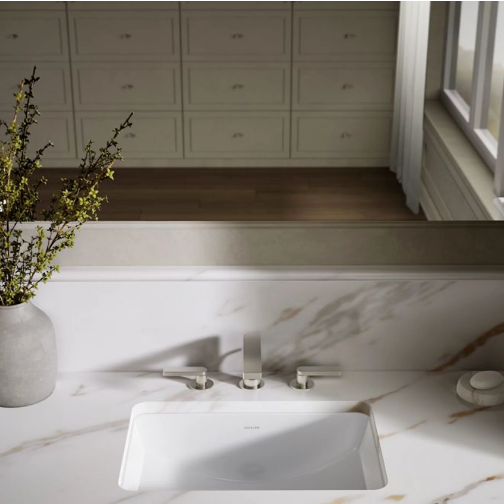 LADENA® 21-INCH UNDERMOUNT BATHROOM SINK WITH GLAZED UNDERSIDE - Image 5