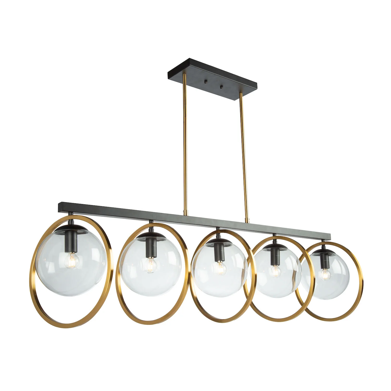 LUGANO FIVE LIGHT LINEAR ISLAND LIGHT