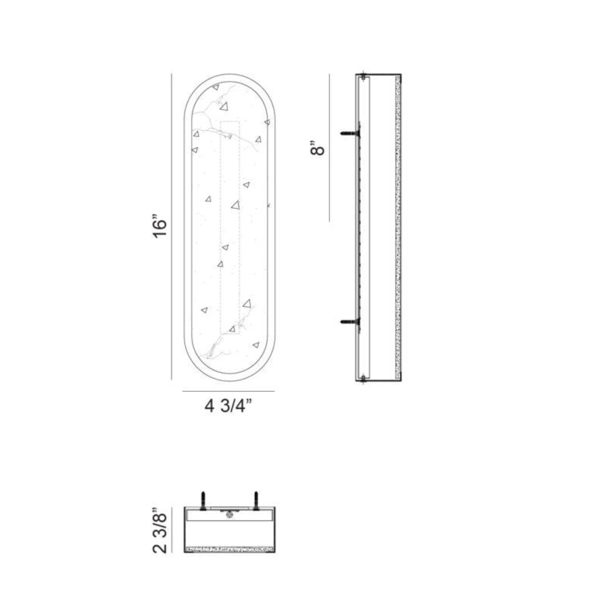 MARBLESTONE 1-LIGHT LED WALL SCONCE (MULTIPLE SIZES) - Image 6