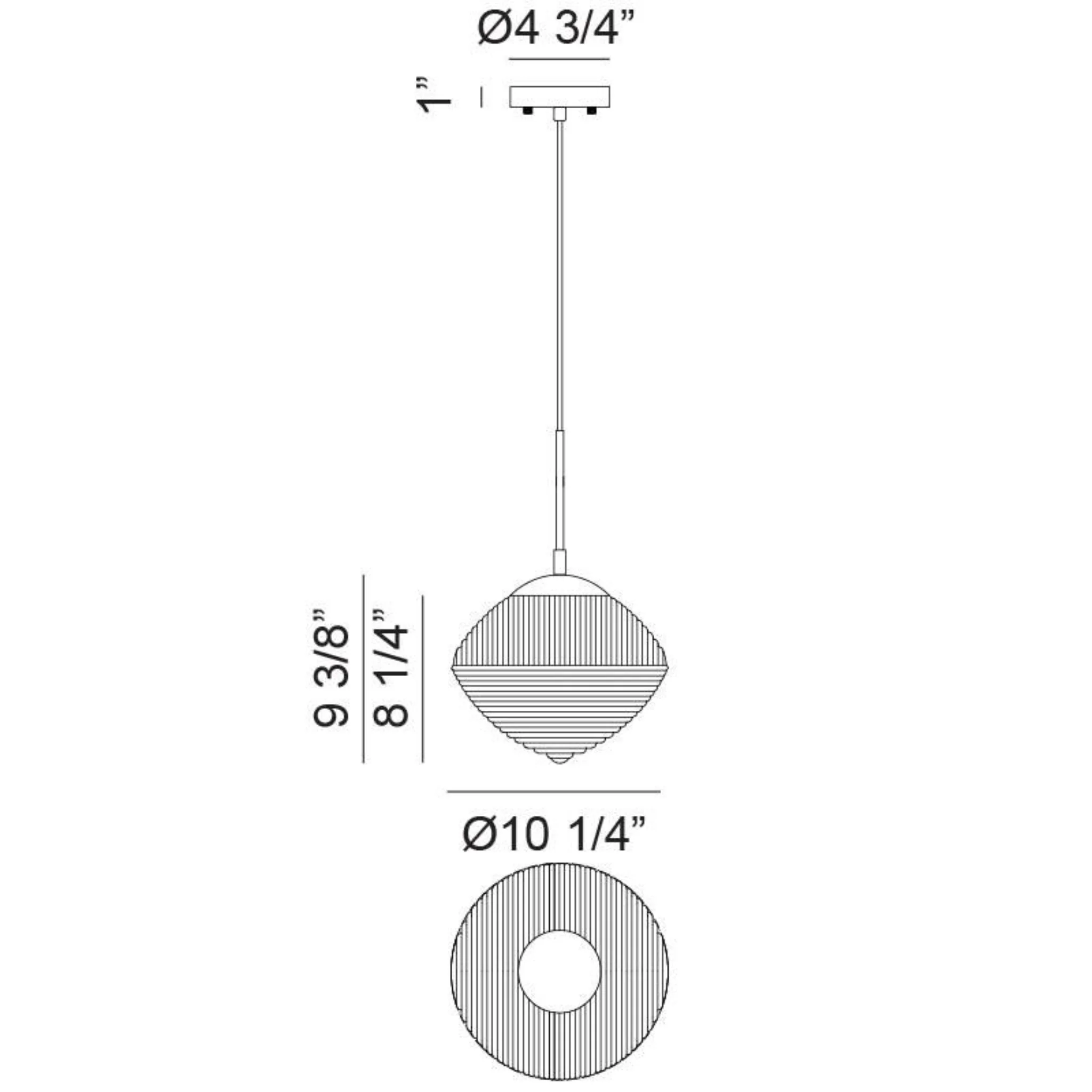 MARUNA 1-LIGHT OBLATE PENDANT - Image 5