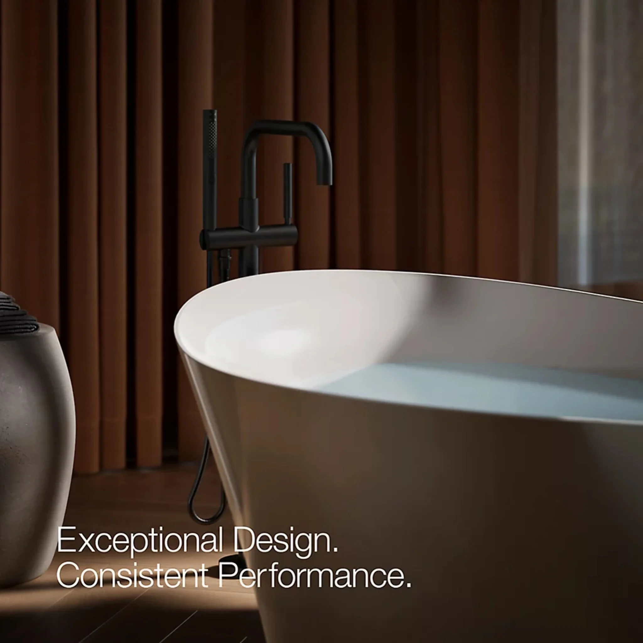 PURIST® FLOOR MOUNT BATH FILLER TRIM WITH HANDSHOWER - Image 27
