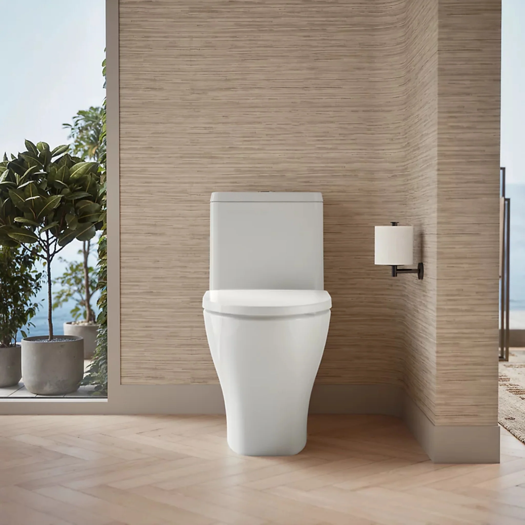 REACH CURV ONE-PIECE COMPACT ELONGATED TOILET WITH SKIRTED TRAPWAY AND DUAL-FLUSH - Image 6