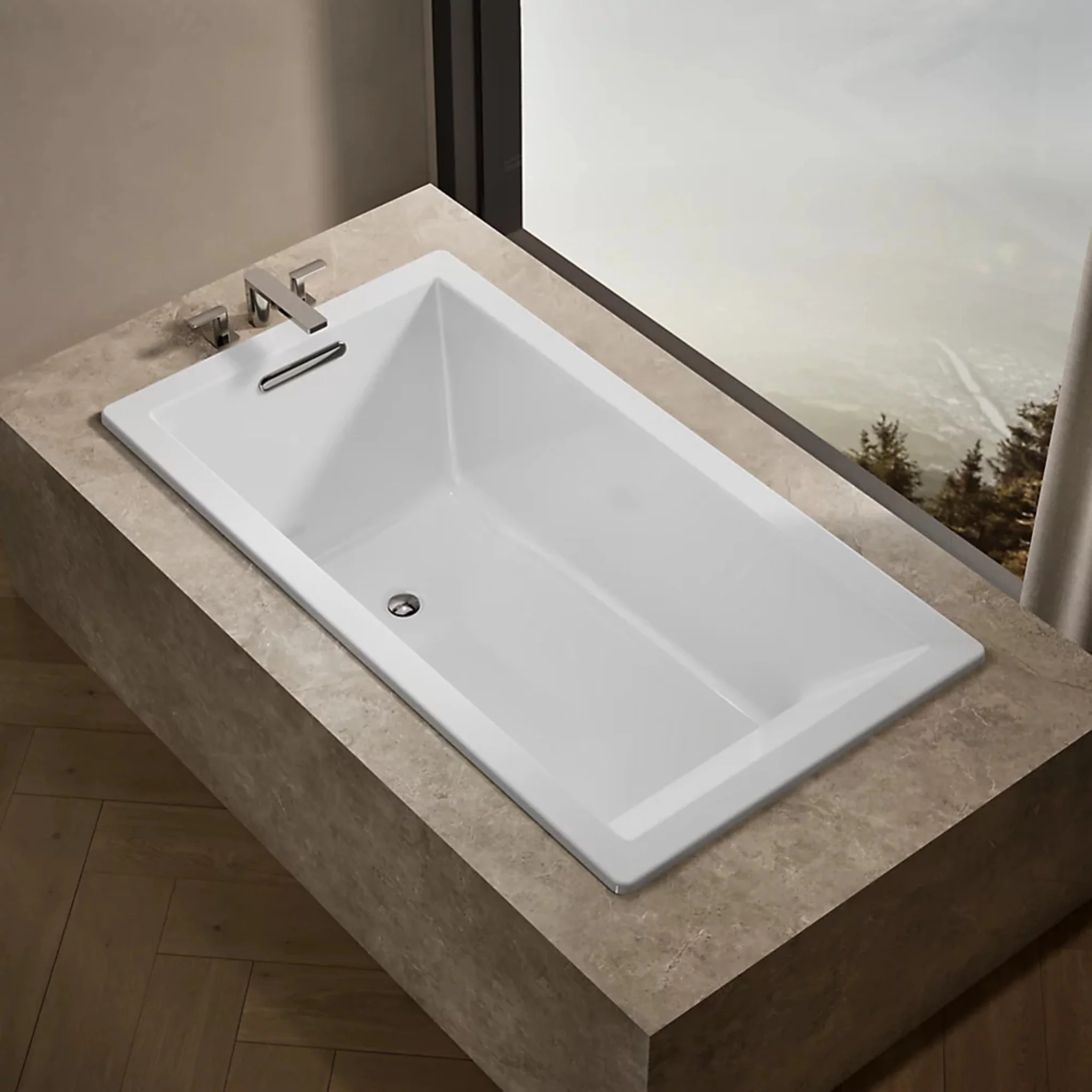 UNDERSCORE RECTANGLE 66 X 32 INCHES DROP-IN BATHTUB - Image 2