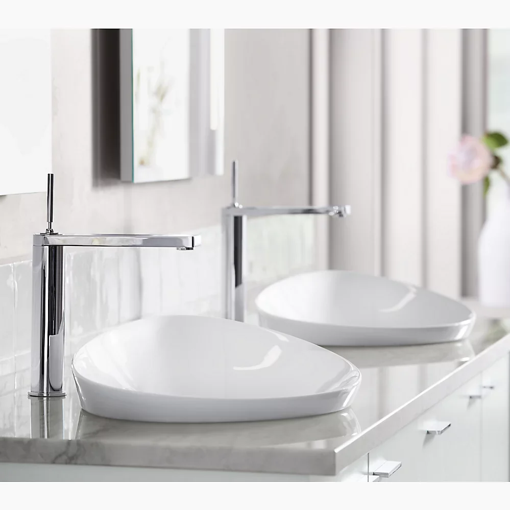 VEIL™ 21" OVAL SEMI-RECESSED VESSEL BATHROOM SINK - Image 5