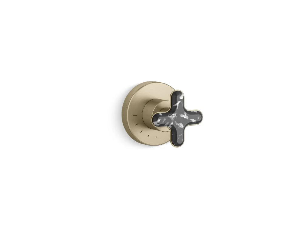 VOLUME CONTROL TRIM, ZEBRA JASPER CROSS HANDLE